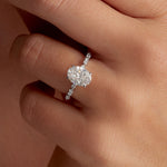 Everlasting Solitaire Oval Engagement Ring in White Gold