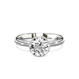 Romantic Solitaire 1.02 ct Round Engagement Ring in White Gold - The Better Diamonds