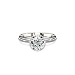 Romantic Solitaire 1.02 ct Round Engagement Ring in White Gold - The Better Diamonds