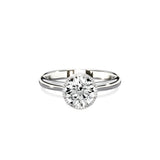 Romantic Solitaire 1.02 ct Round Engagement Ring in White Gold - The Better Diamonds