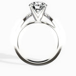 Romantic Vintage Style 1.54 ct Round Engagement Ring in White Gold - The Better Diamonds