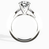 Romantic Vintage Style 1.54 ct Round Engagement Ring in White Gold - The Better Diamonds