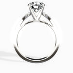 Romantic Vintage Style 1.54 ct Round Engagement Ring in White Gold - The Better Diamonds