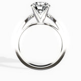 Romantic Vintage Style 1.54 ct Round Engagement Ring in White Gold - The Better Diamonds