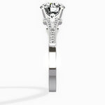 Romantic Vintage Style 1.54 ct Round Lab Grown Diamond Engagement Ring in 14K White Gold - The Better Diamonds