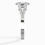 Romantic Vintage Style 1.72 ct Oval Engagement Ring in White Gold - The Better Diamonds