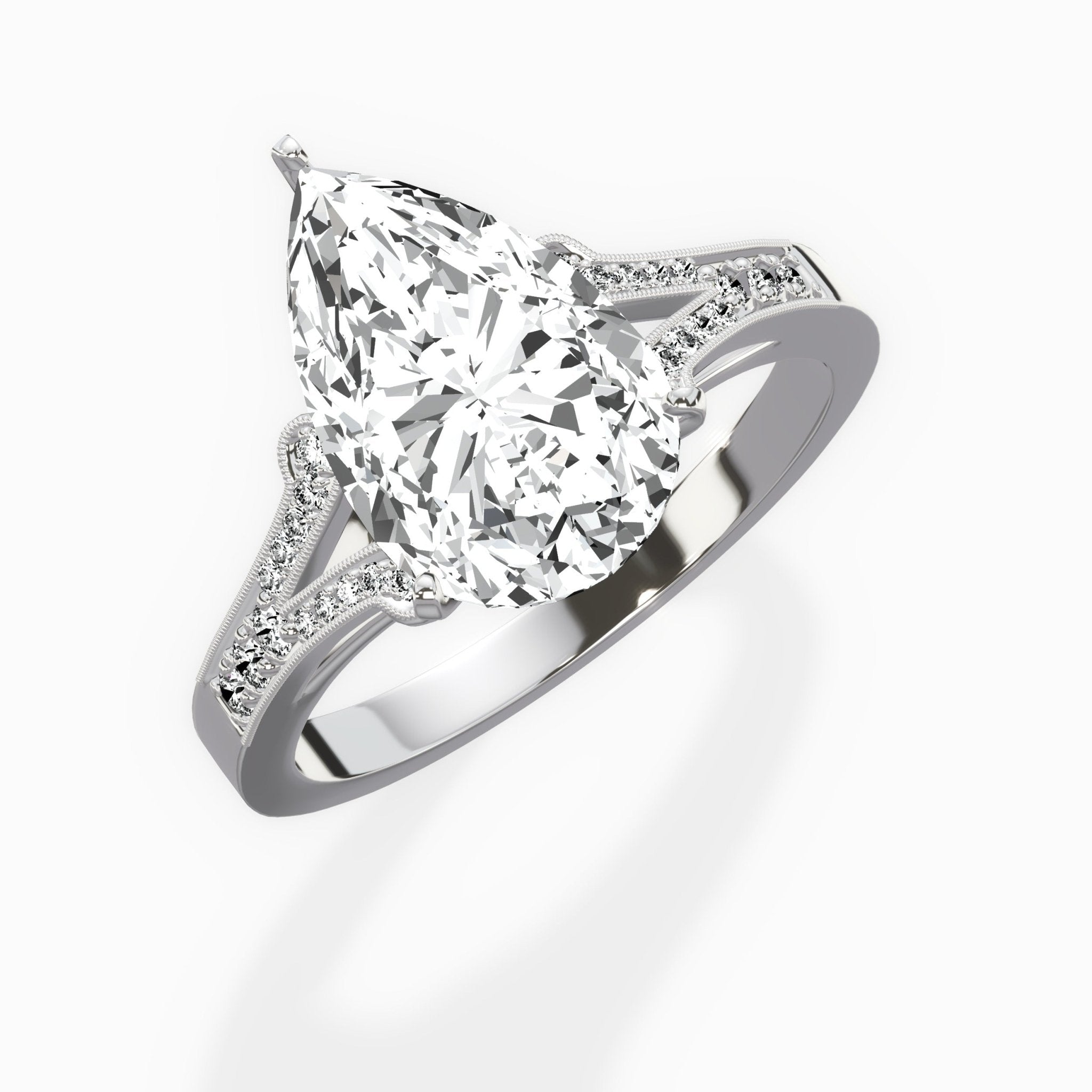 Romantic Vintage Style Engagement Ring - The Better Diamonds