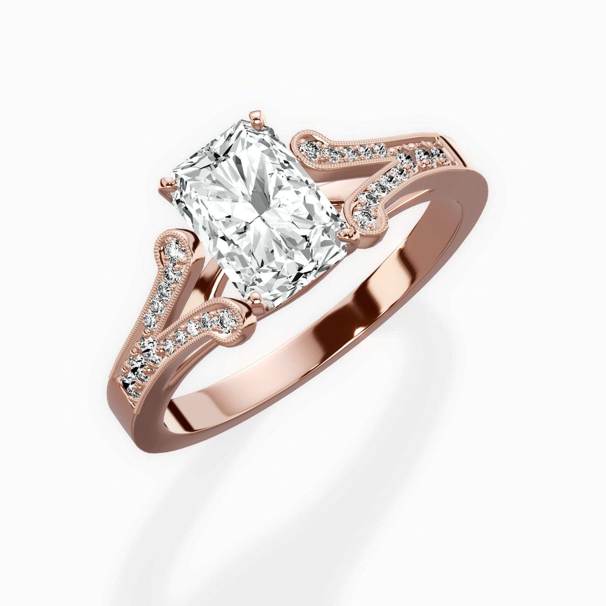 Romantic Vintage Style Engagement Ring - The Better Diamonds