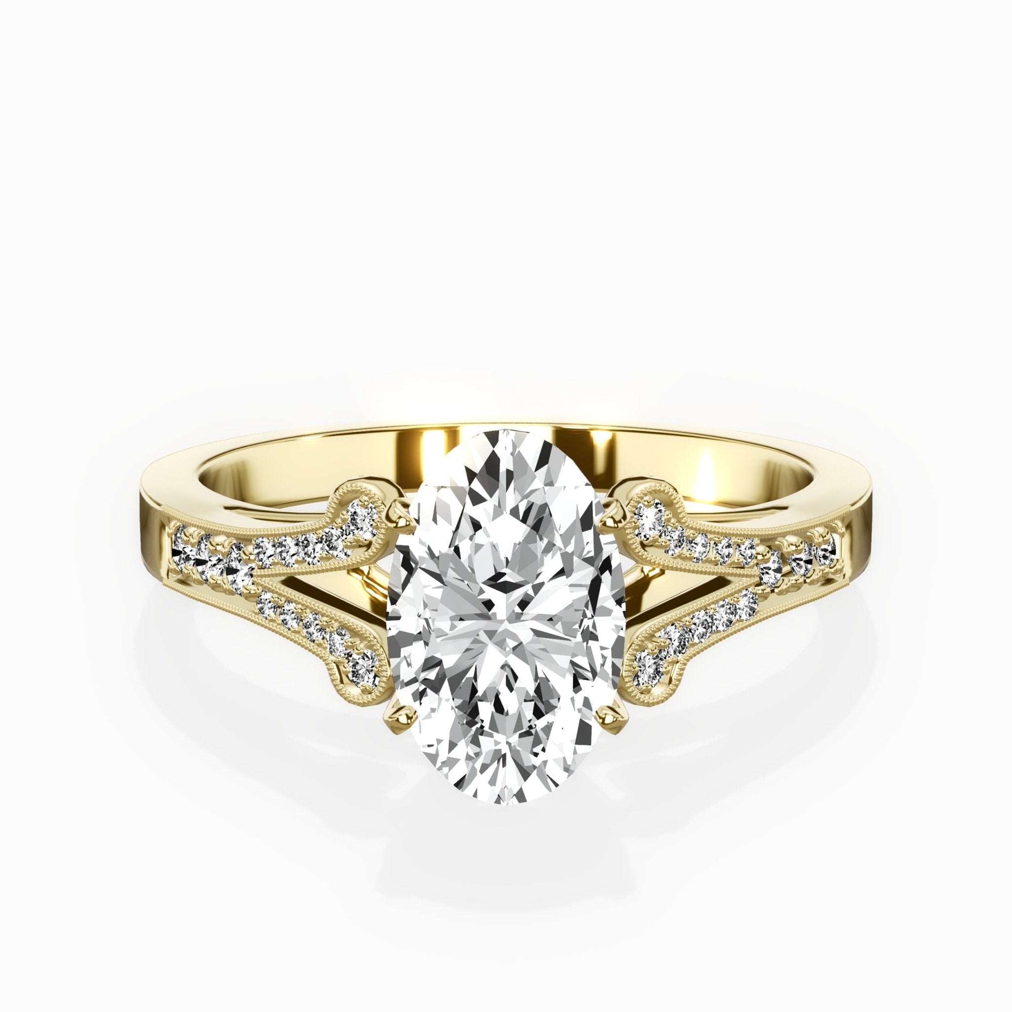 Romantic Vintage Style Engagement Ring - The Better Diamonds
