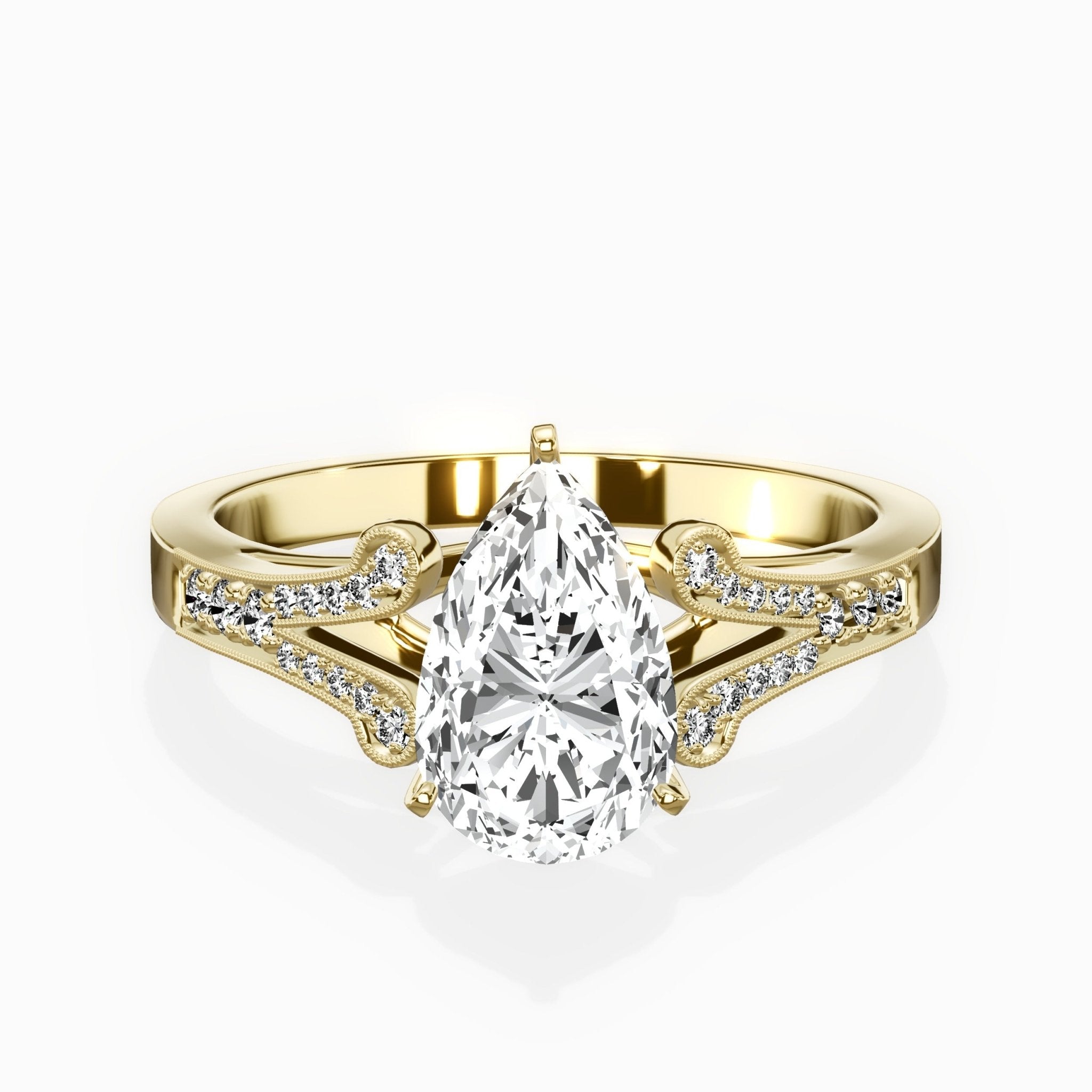Romantic Vintage Style Engagement Ring - The Better Diamonds