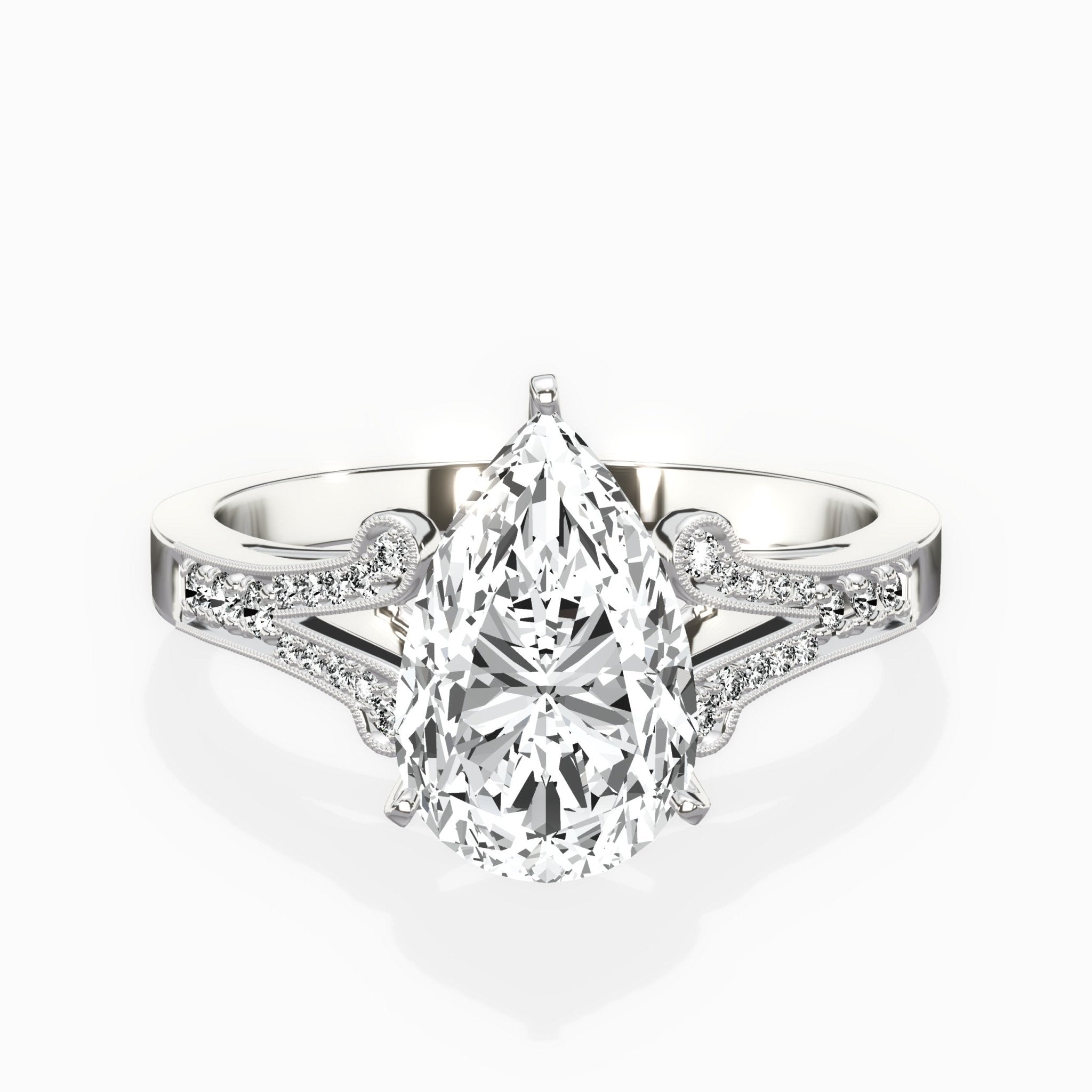Romantic Vintage Style Engagement Ring - The Better Diamonds
