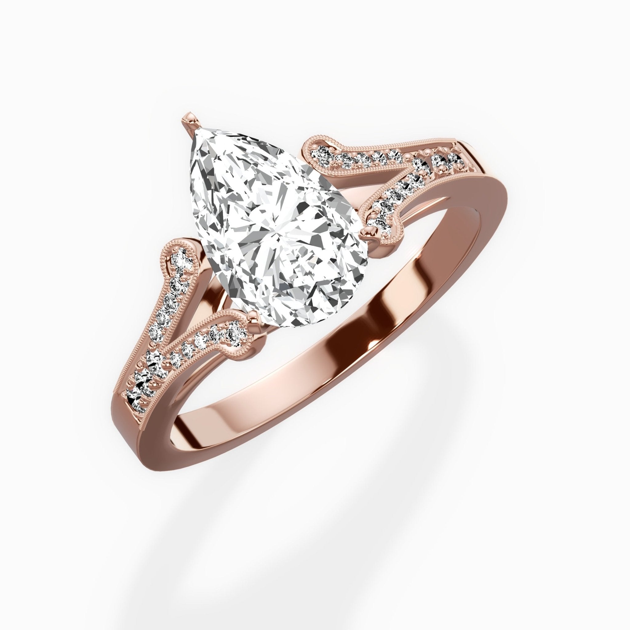 Romantic Vintage Style Engagement Ring - The Better Diamonds