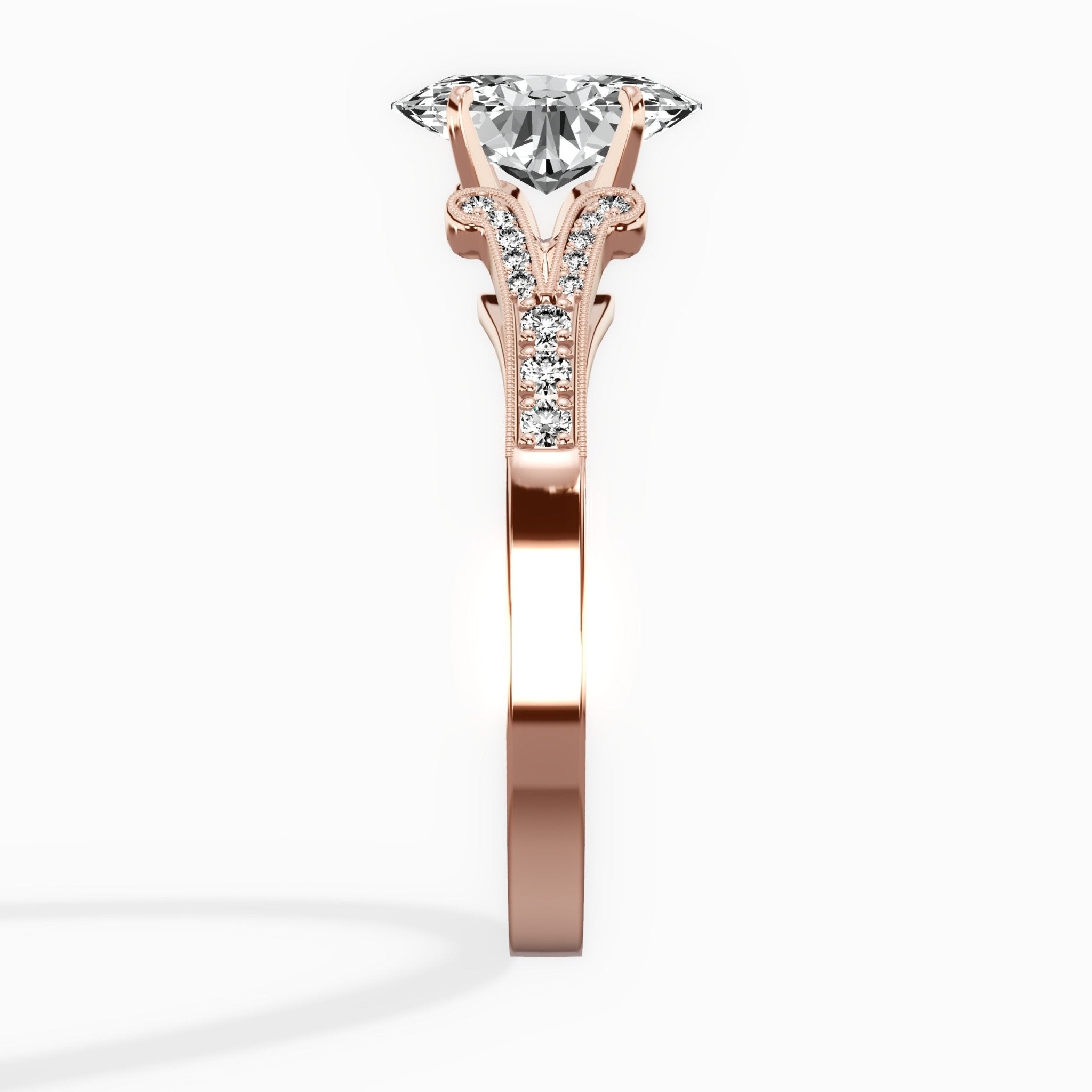 Romantic Vintage Style Engagement Ring - The Better Diamonds