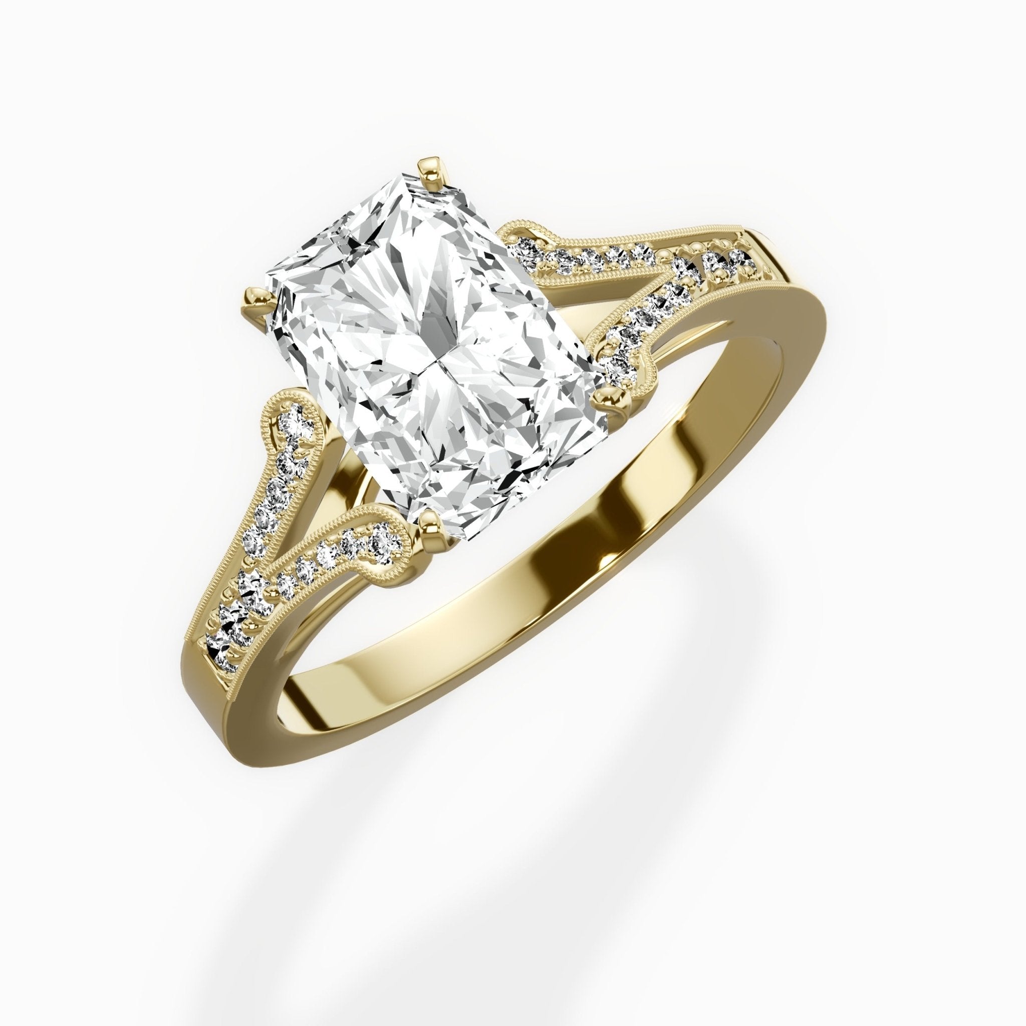 Romantic Vintage Style Engagement Ring - The Better Diamonds