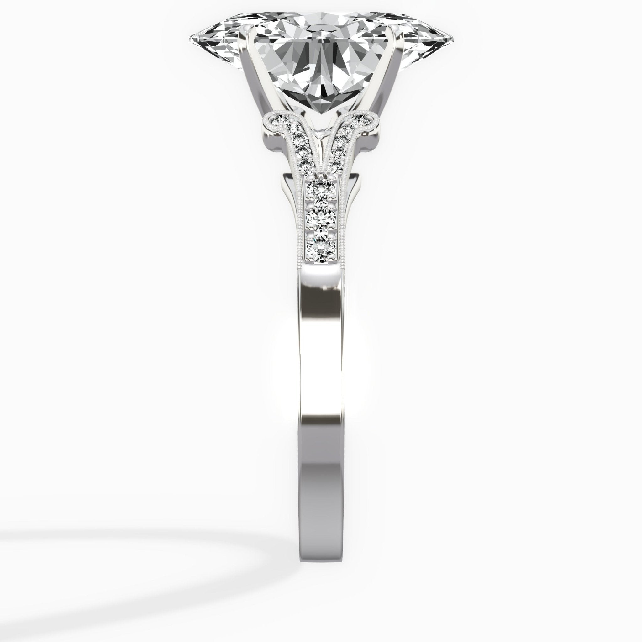 Romantic Vintage Style Engagement Ring - The Better Diamonds