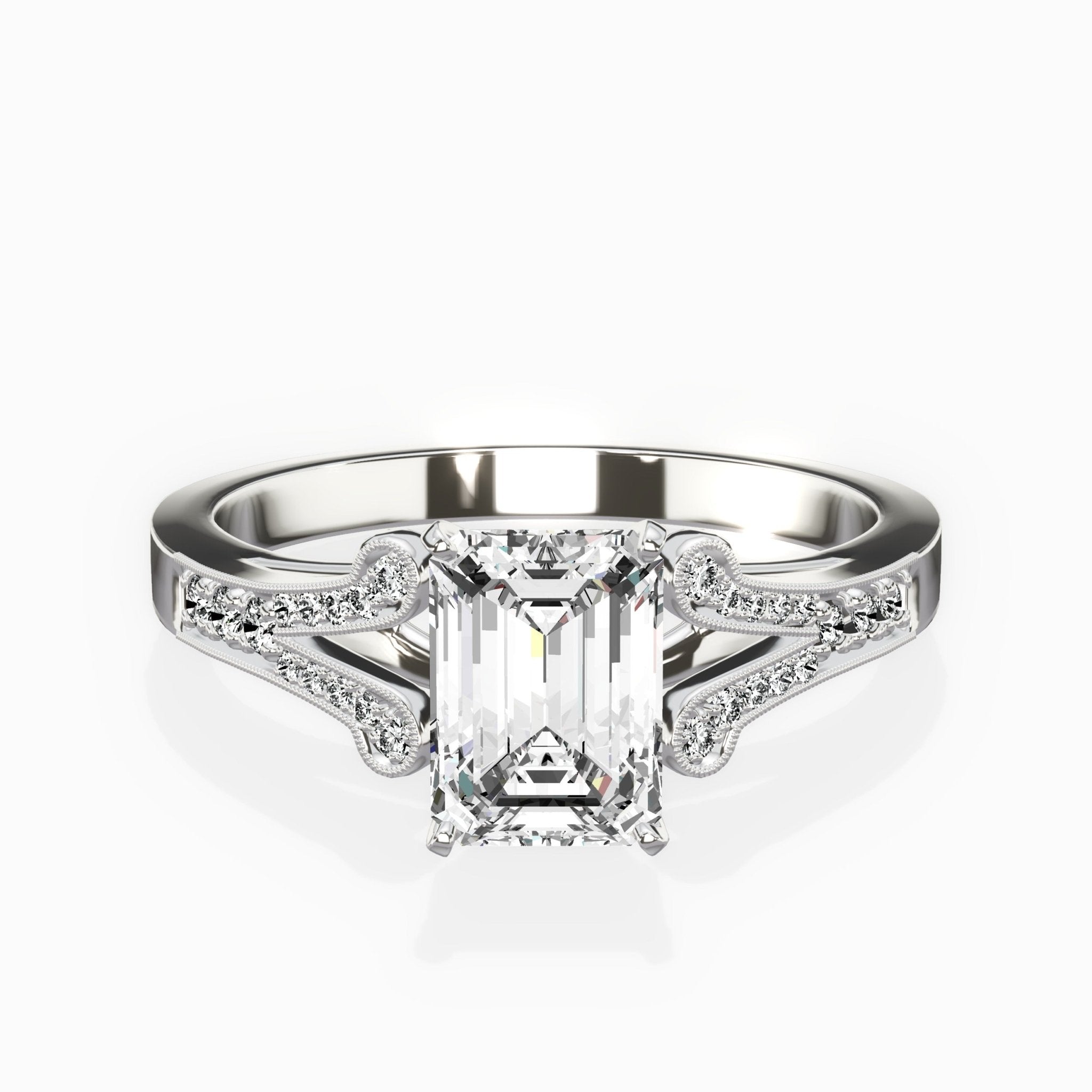 Romantic Vintage Style Engagement Ring - The Better Diamonds