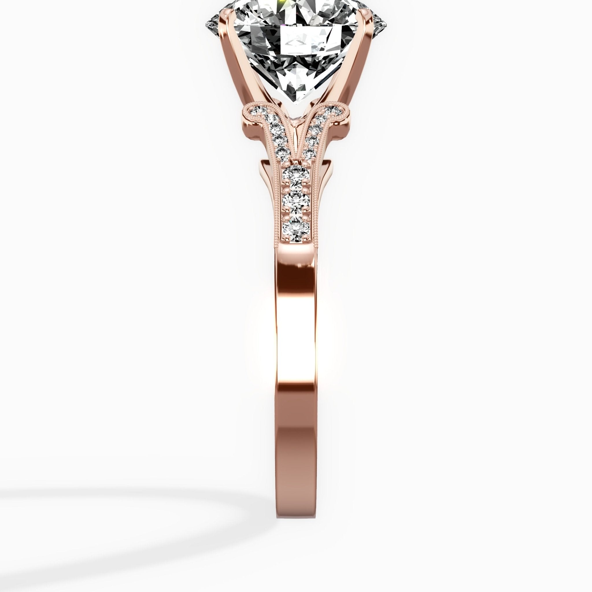 Romantic Vintage Style Engagement Ring - The Better Diamonds