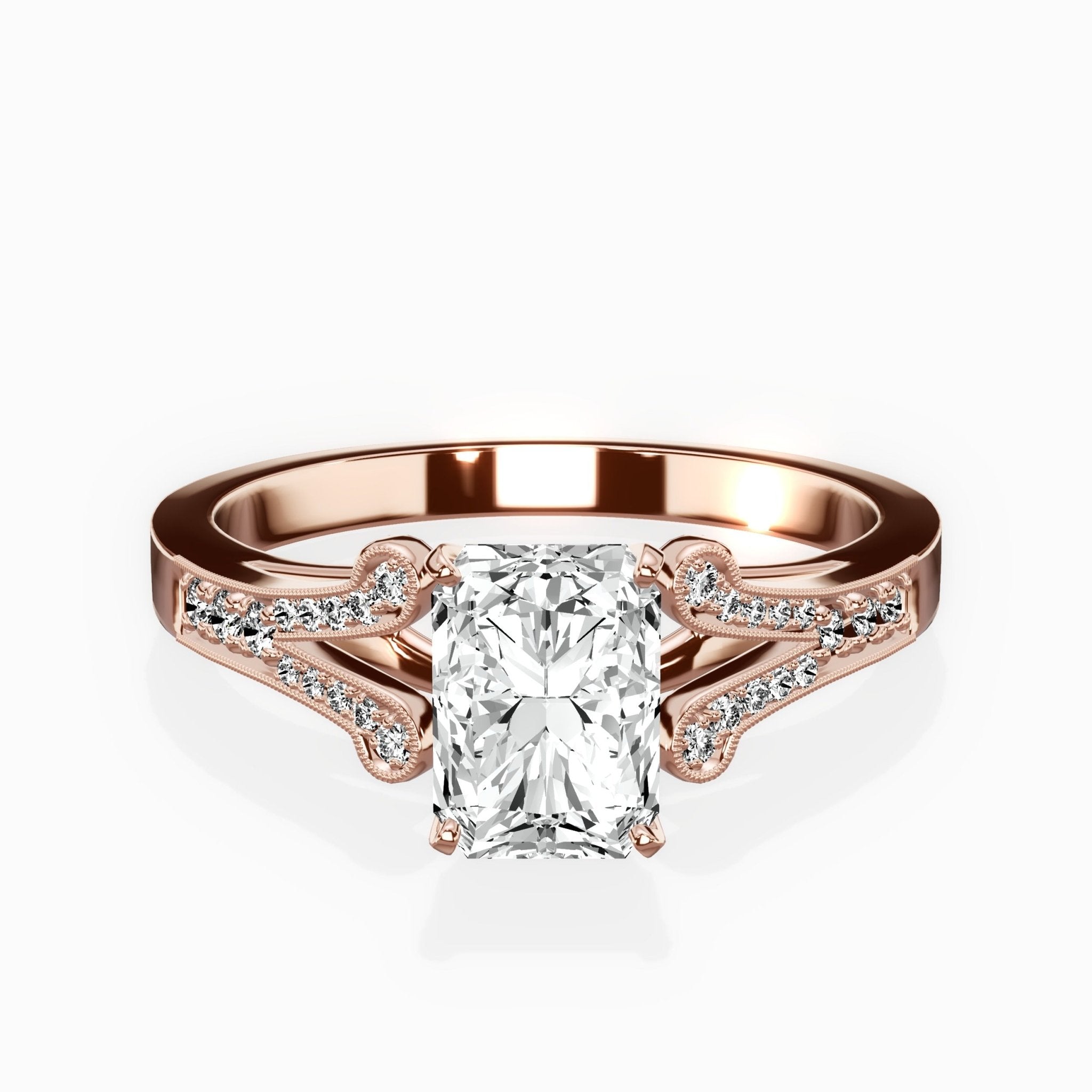 Romantic Vintage Style Engagement Ring - The Better Diamonds