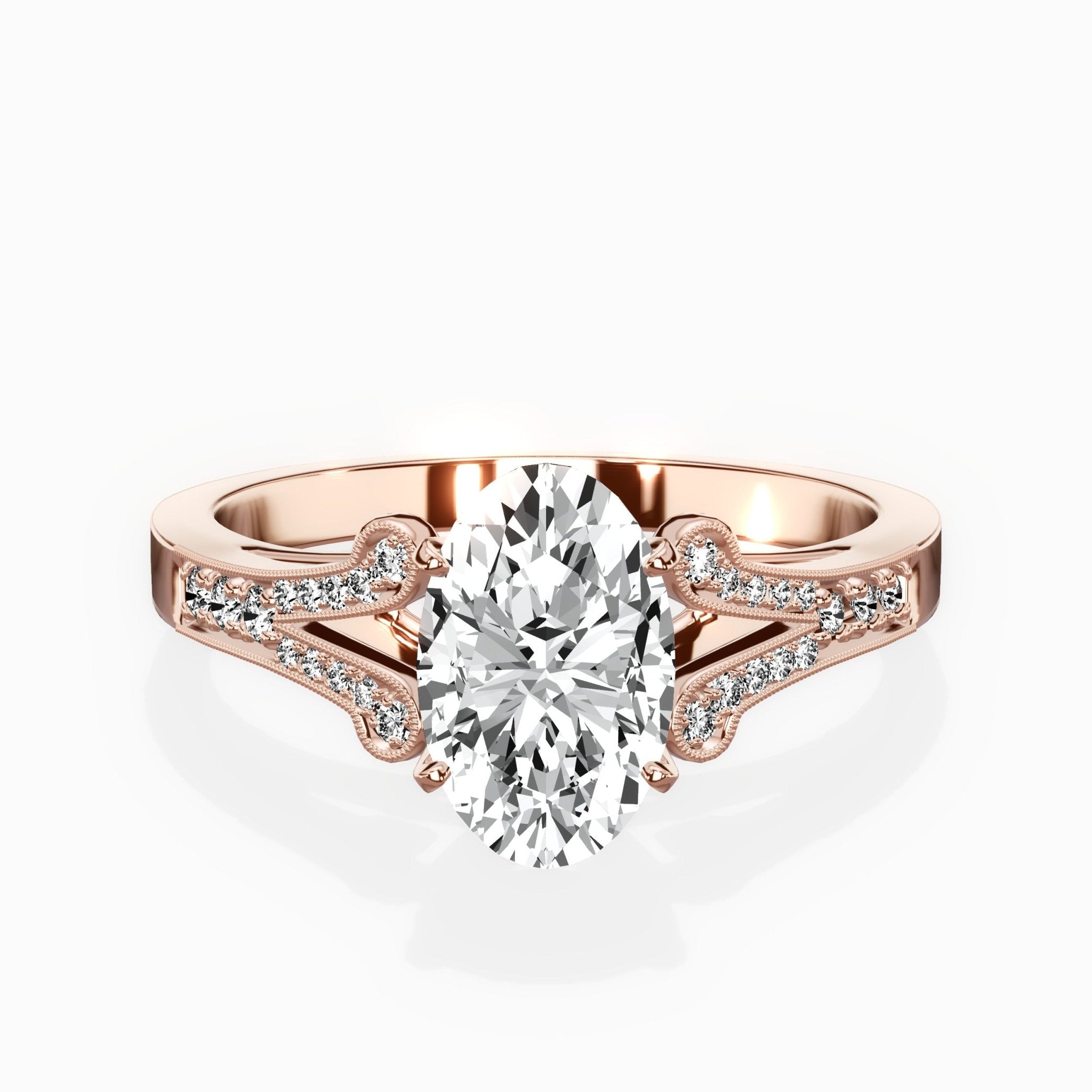 Romantic Vintage Style Engagement Ring - The Better Diamonds
