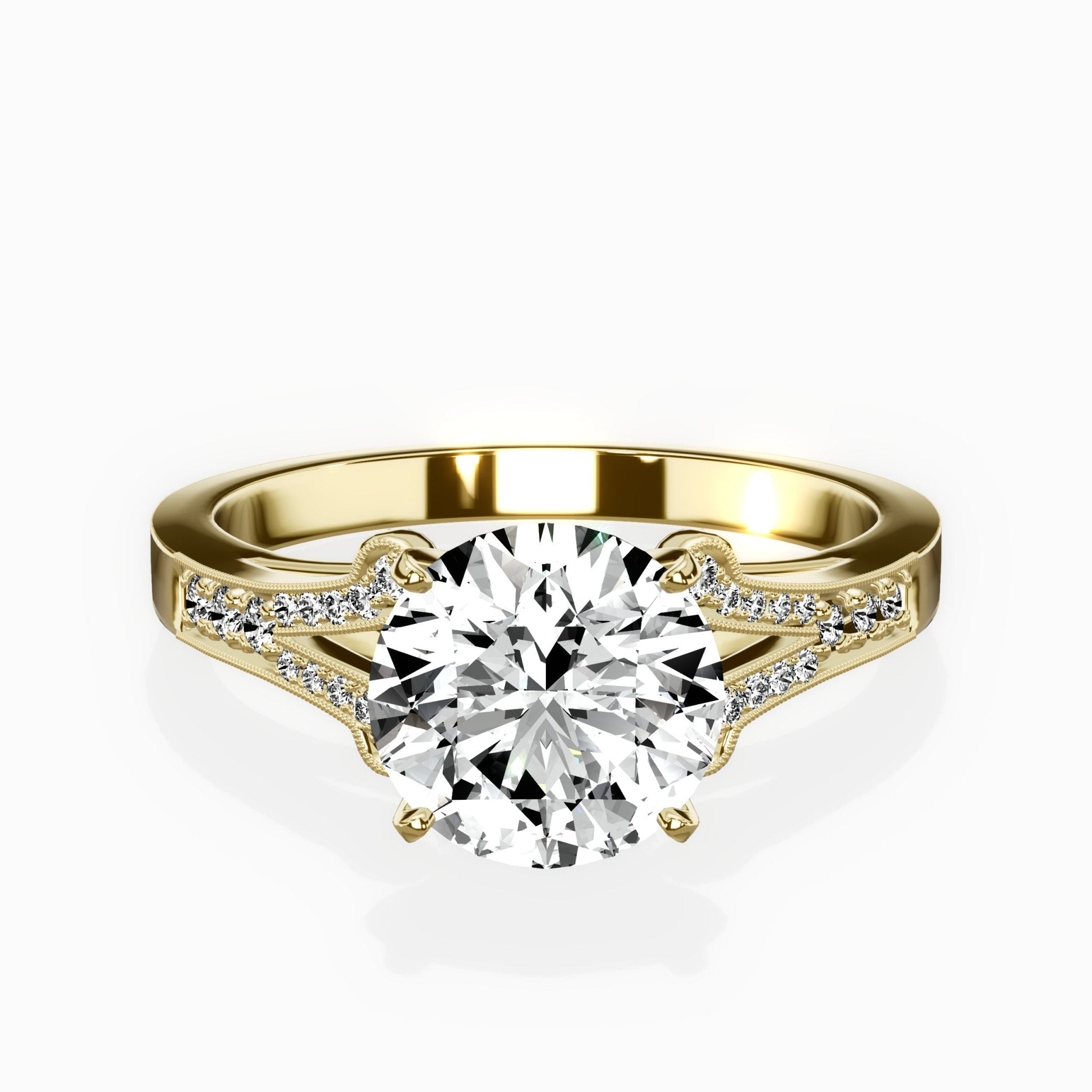 Romantic Vintage Style Engagement Ring - The Better Diamonds