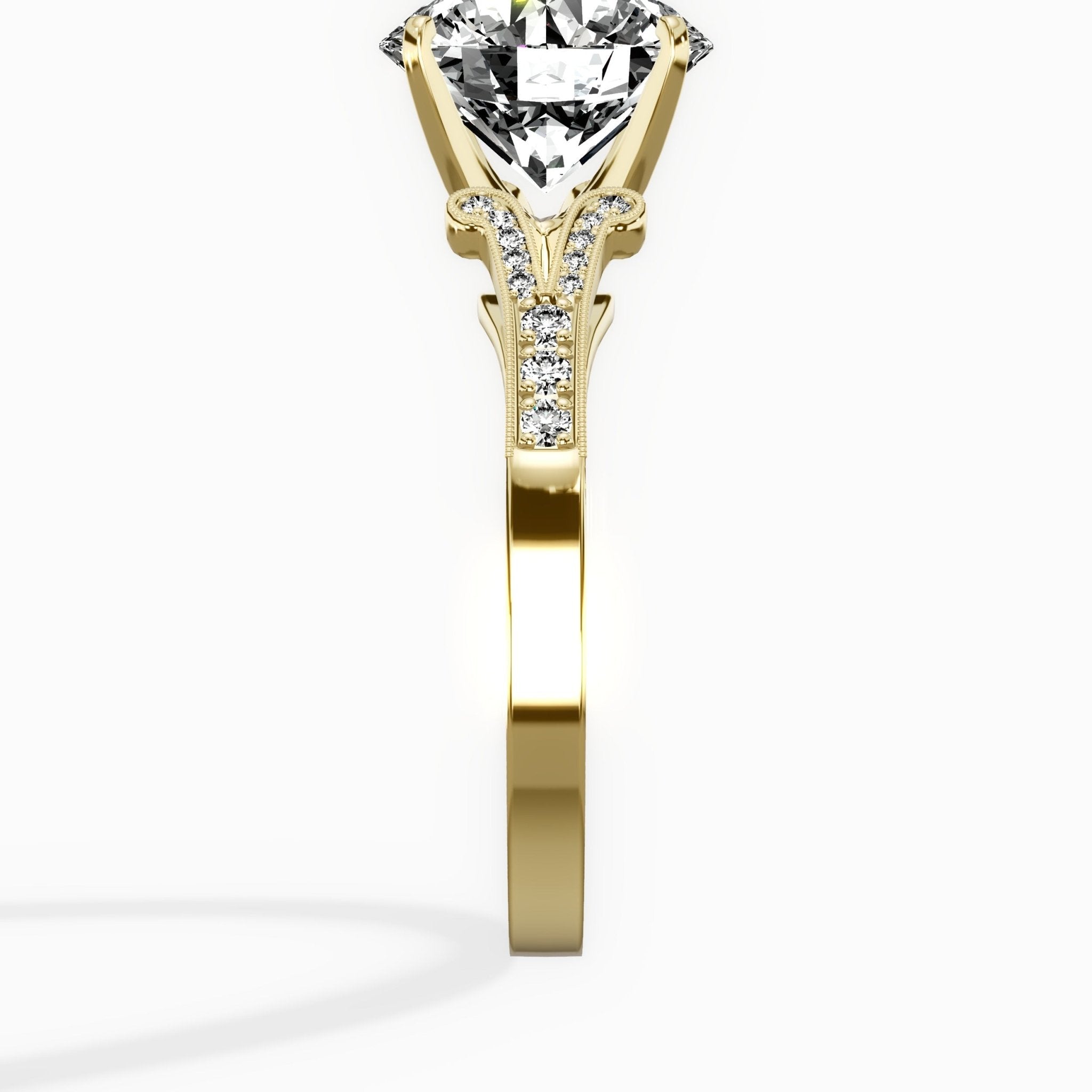 Romantic Vintage Style Engagement Ring - The Better Diamonds