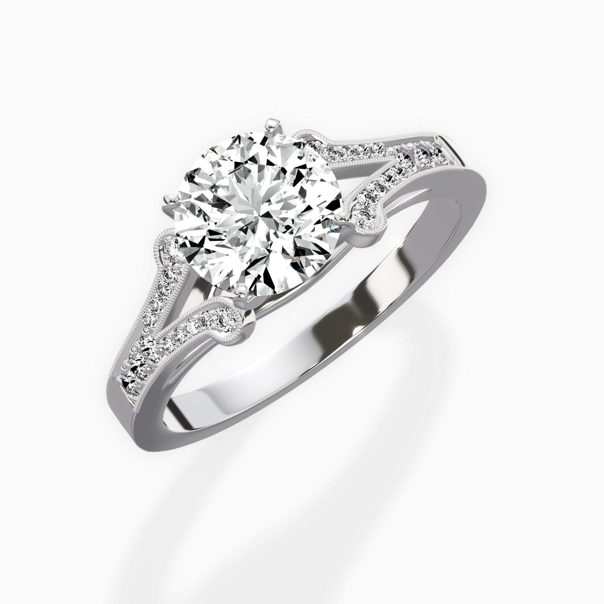 Romantic Vintage Style Engagement Ring - The Better Diamonds