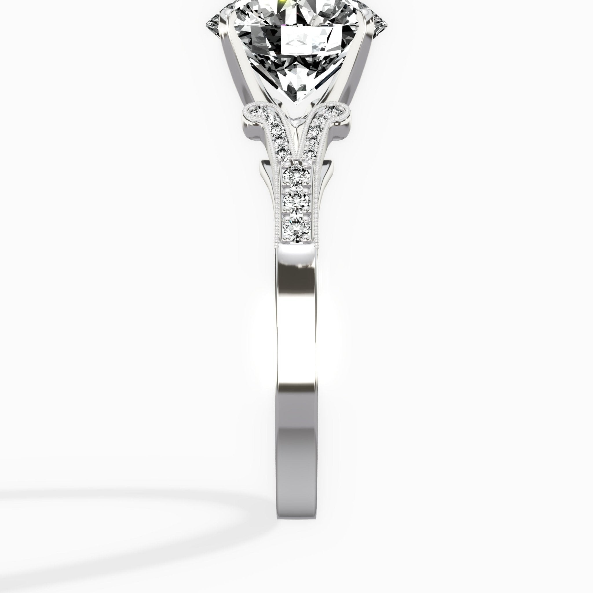 Romantic Vintage Style Engagement Ring - The Better Diamonds