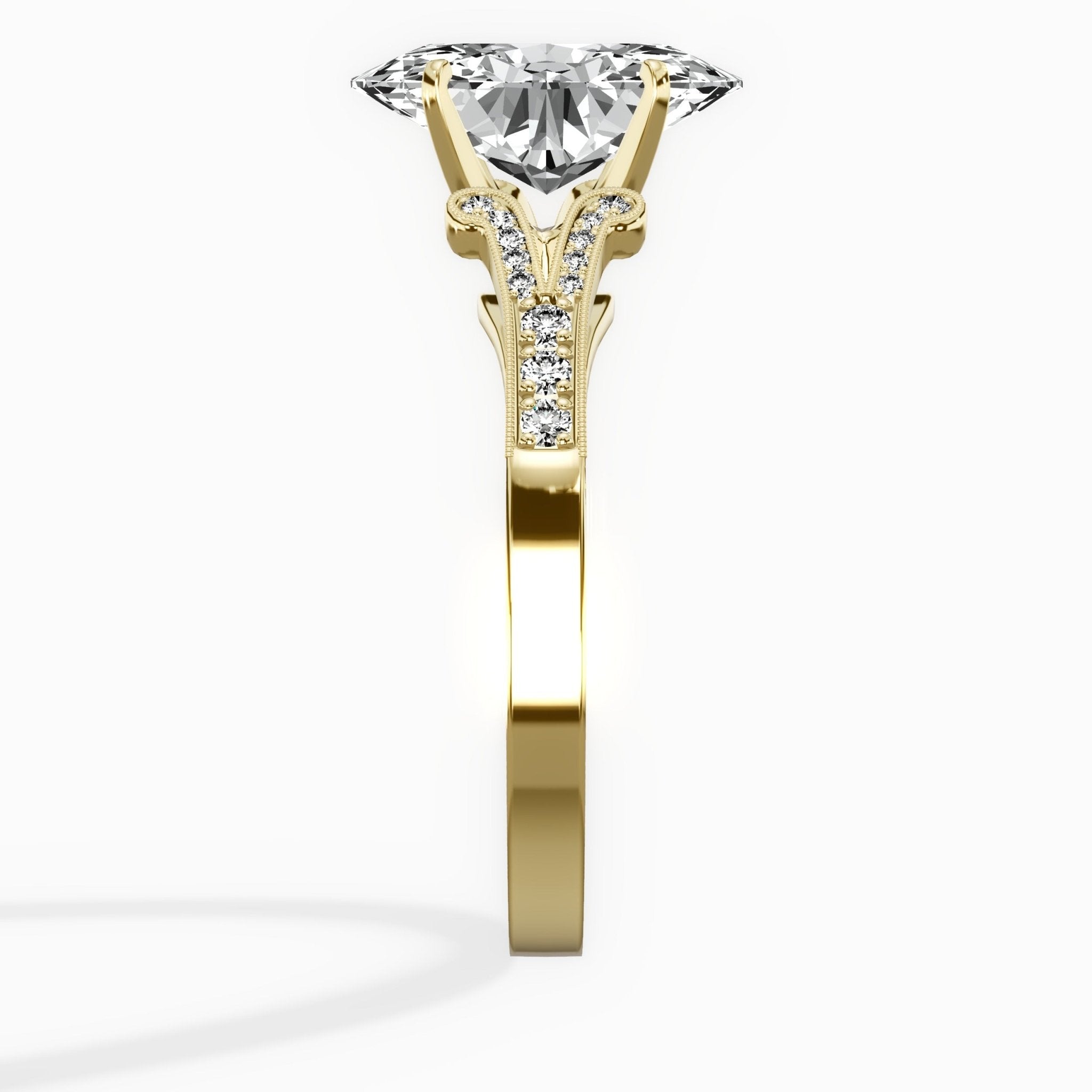 Romantic Vintage Style Engagement Ring - The Better Diamonds