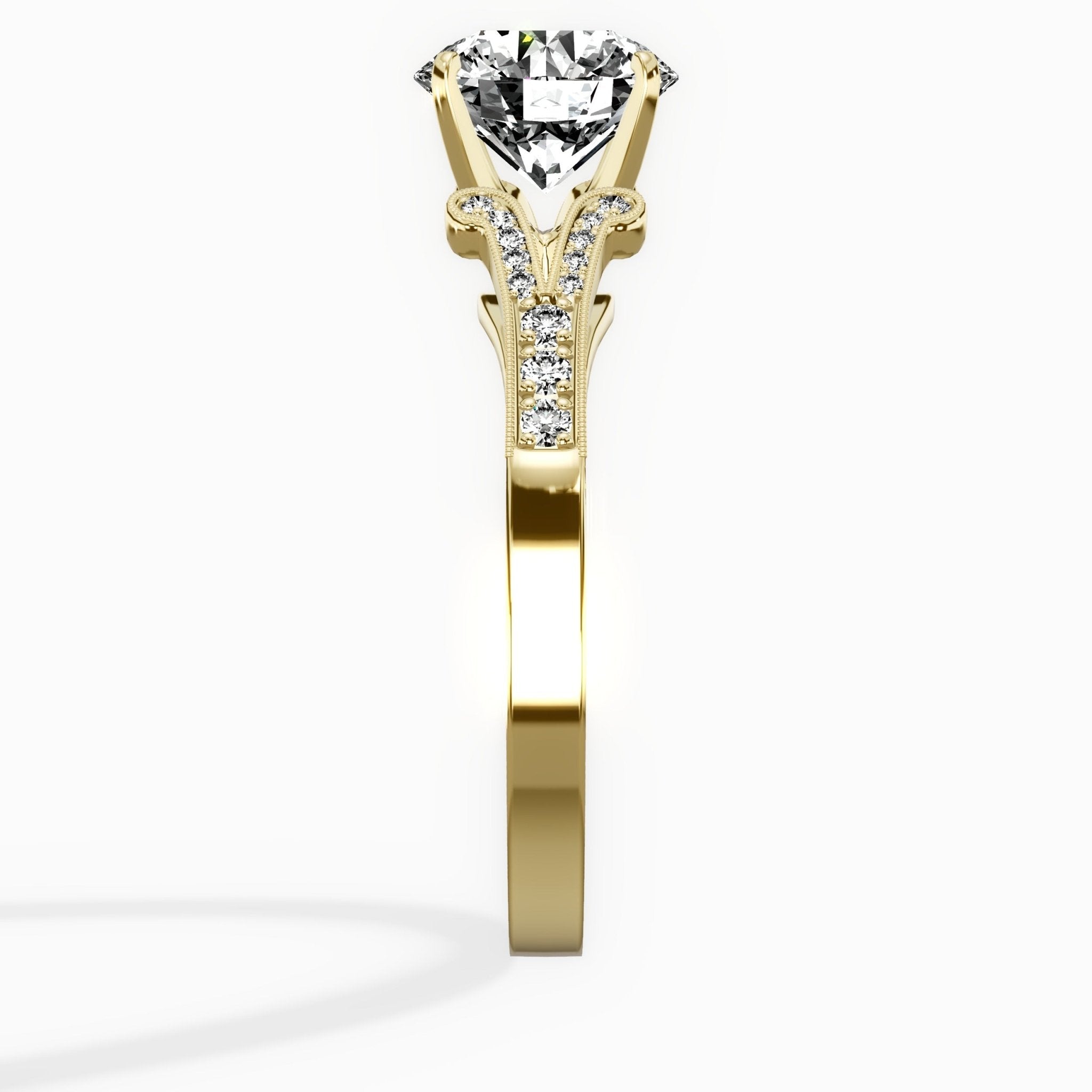 Romantic Vintage Style Engagement Ring - The Better Diamonds