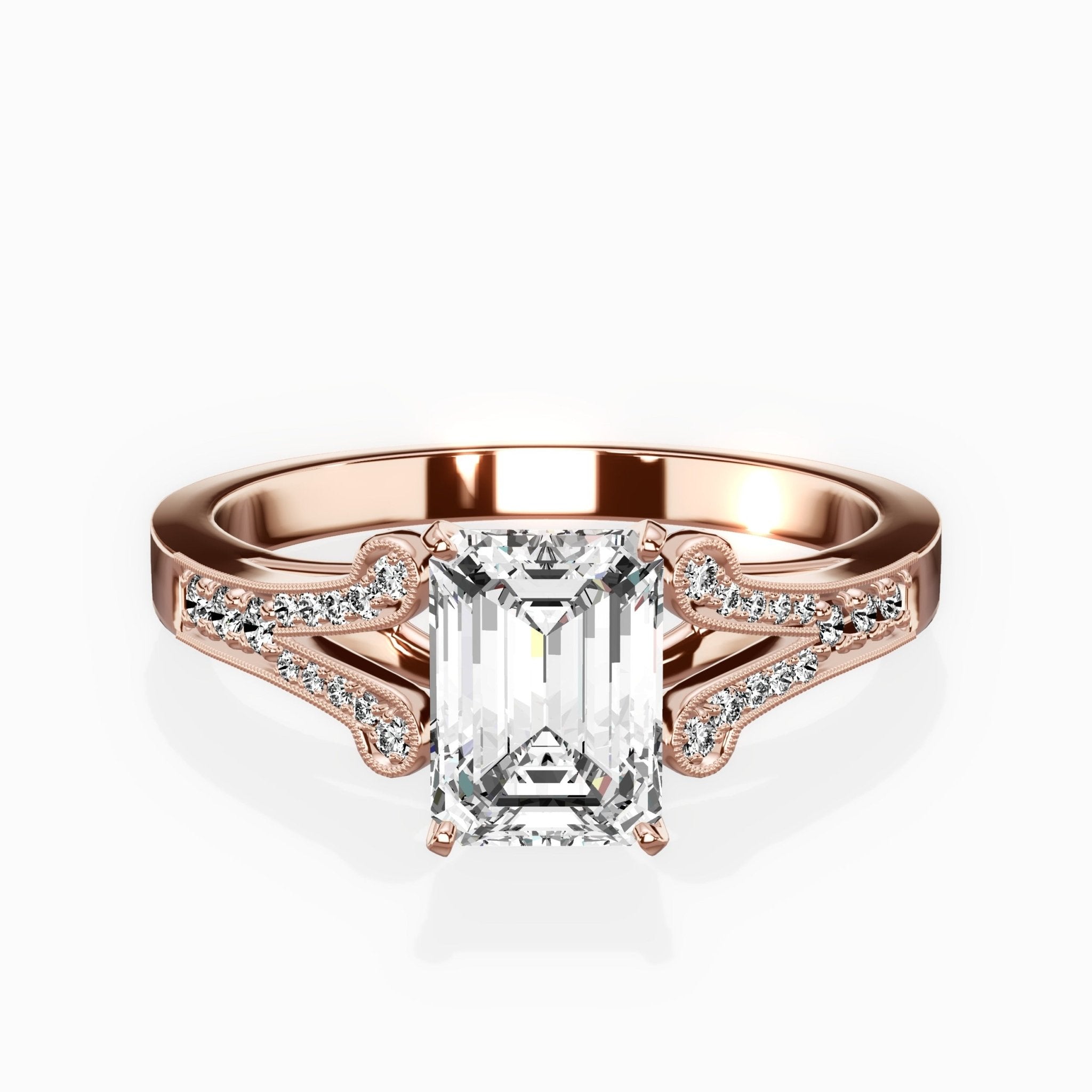 Romantic Vintage Style Engagement Ring - The Better Diamonds