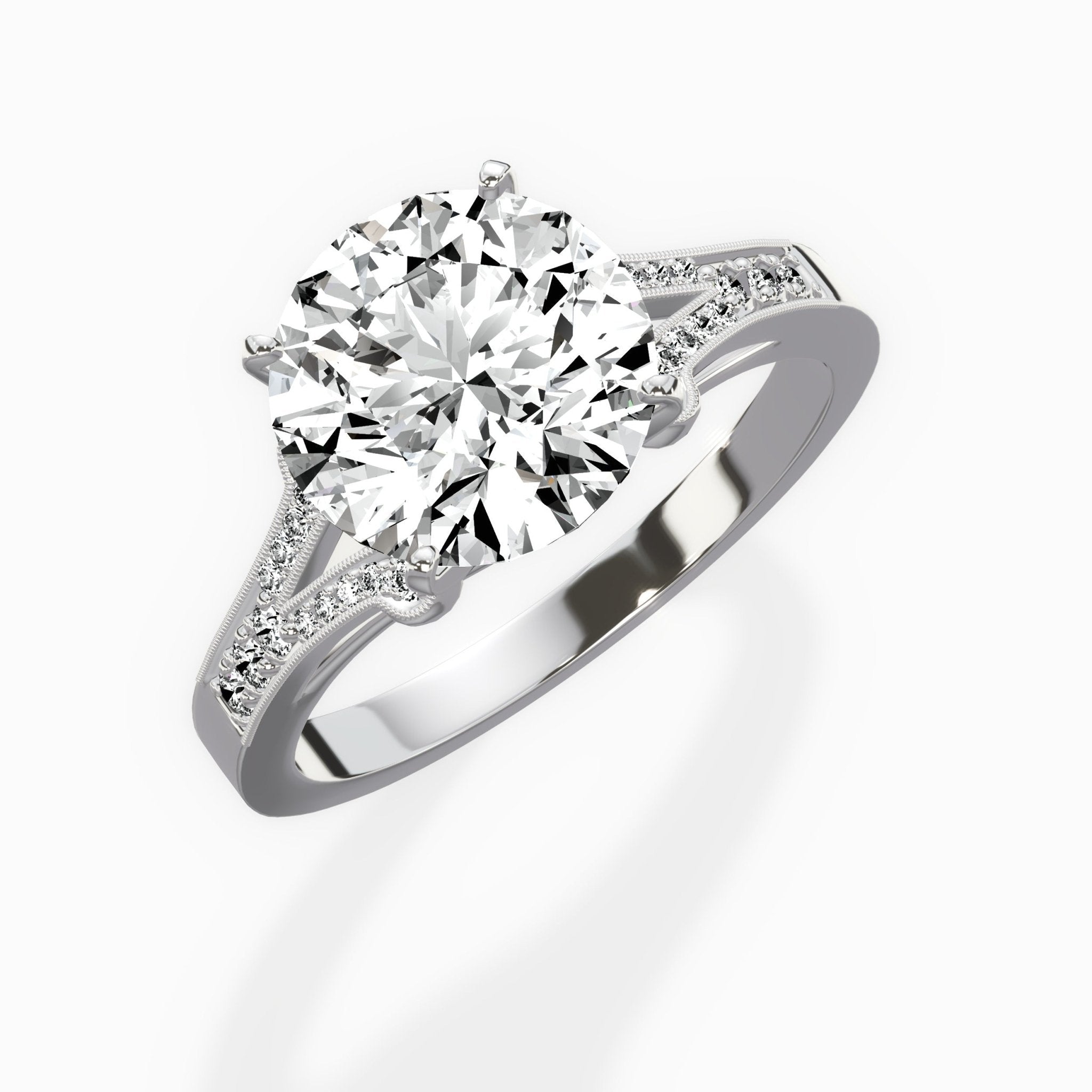 Romantic Vintage Style Engagement Ring - The Better Diamonds