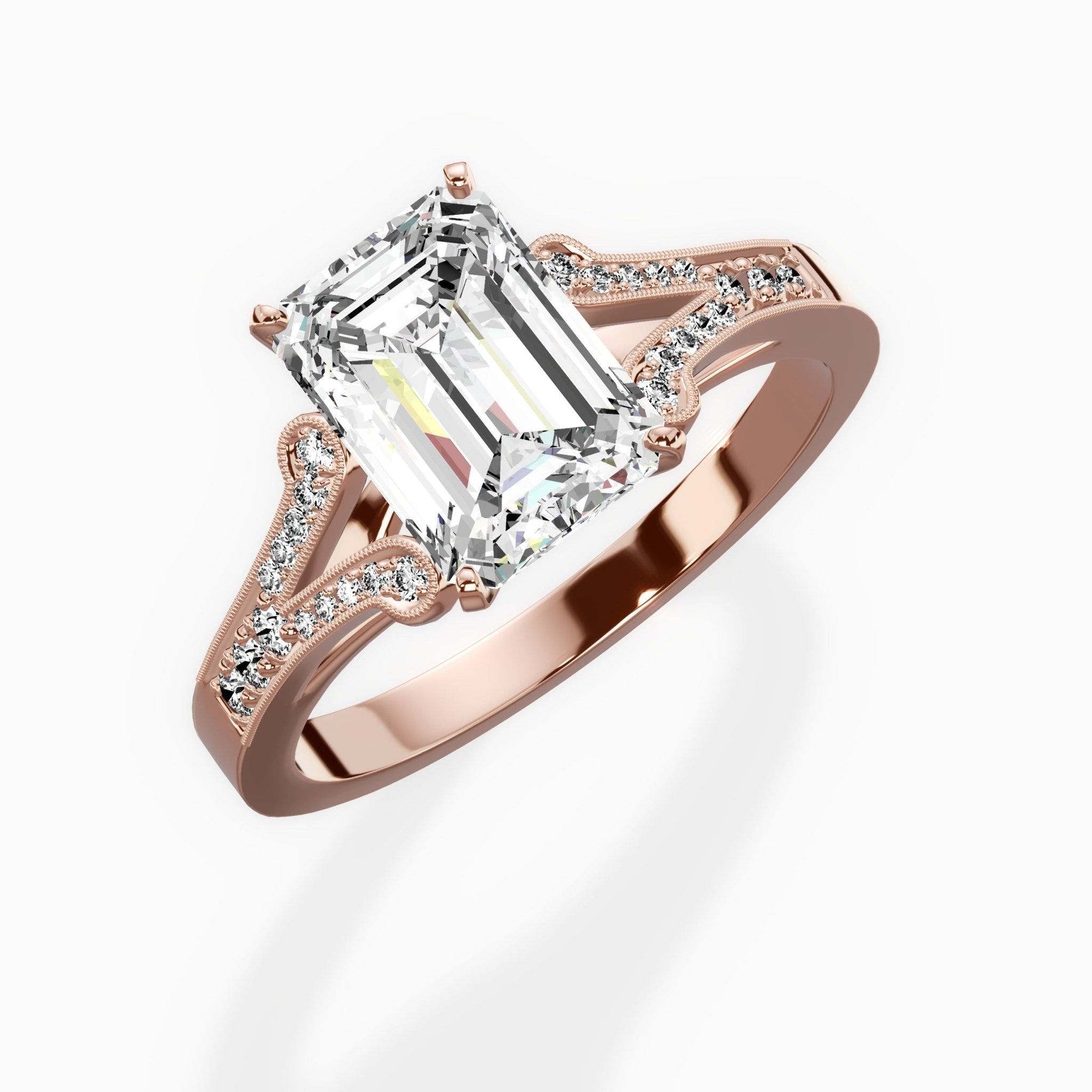 Romantic Vintage Style Engagement Ring - The Better Diamonds