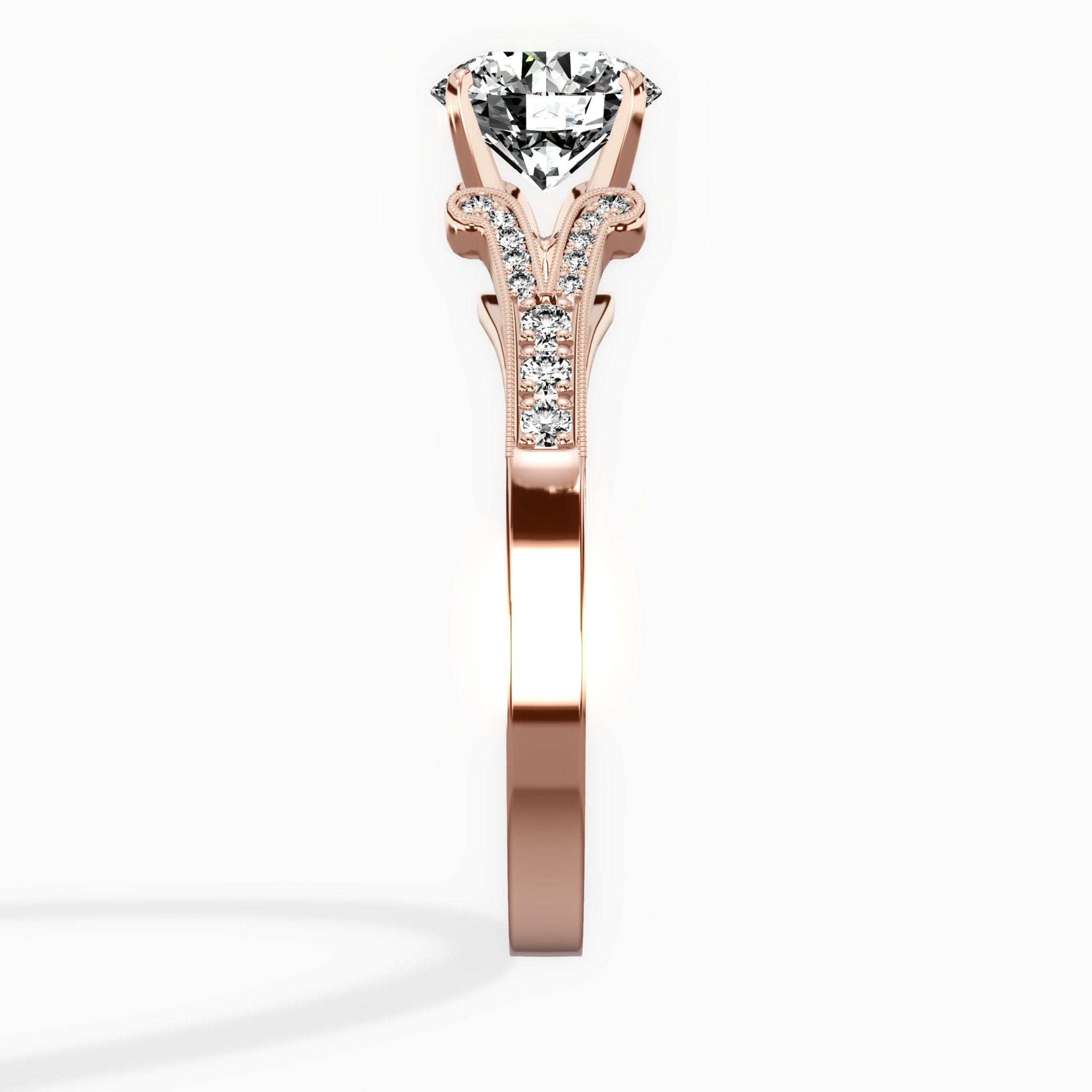 Romantic Vintage Style Engagement Ring - The Better Diamonds