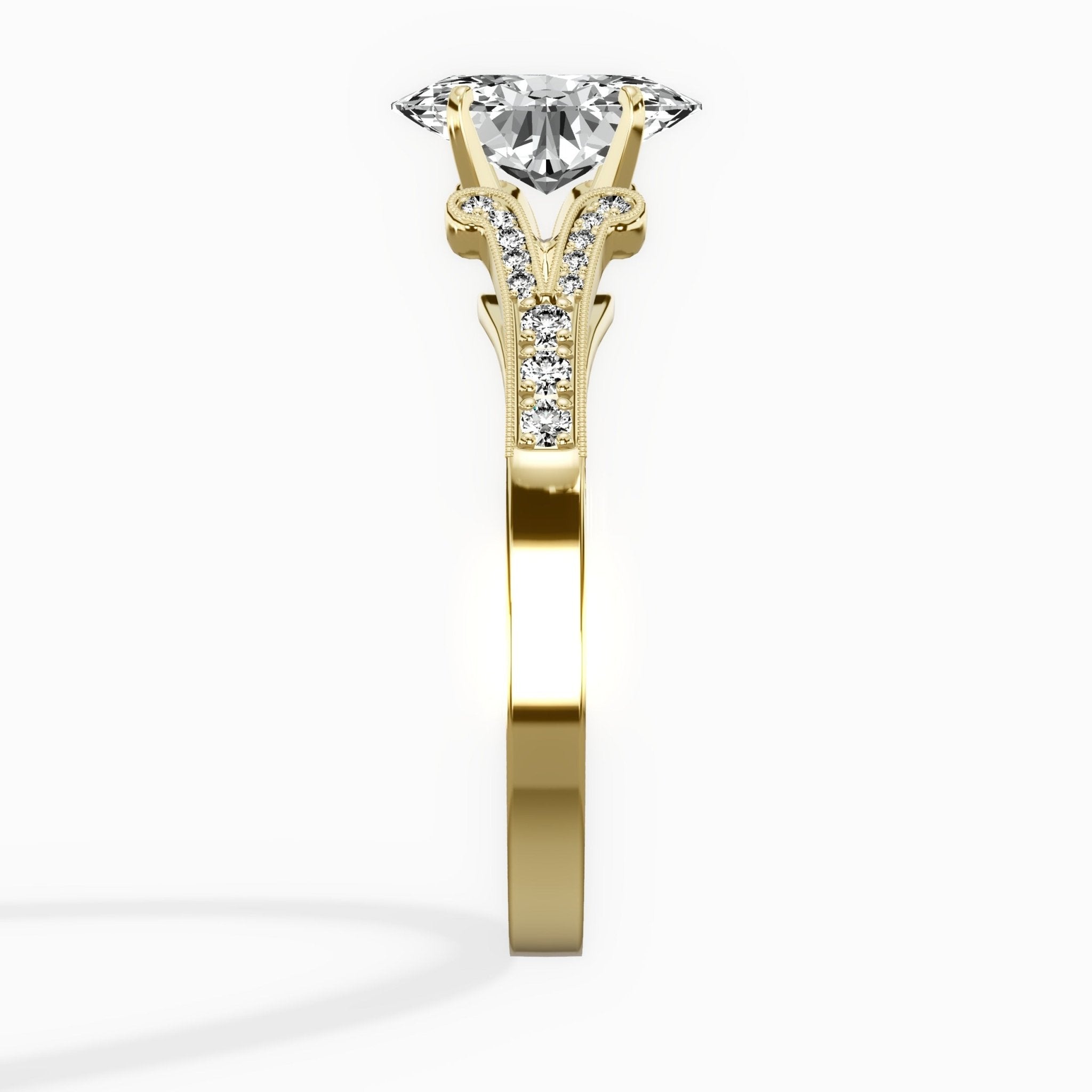 Romantic Vintage Style Engagement Ring - The Better Diamonds