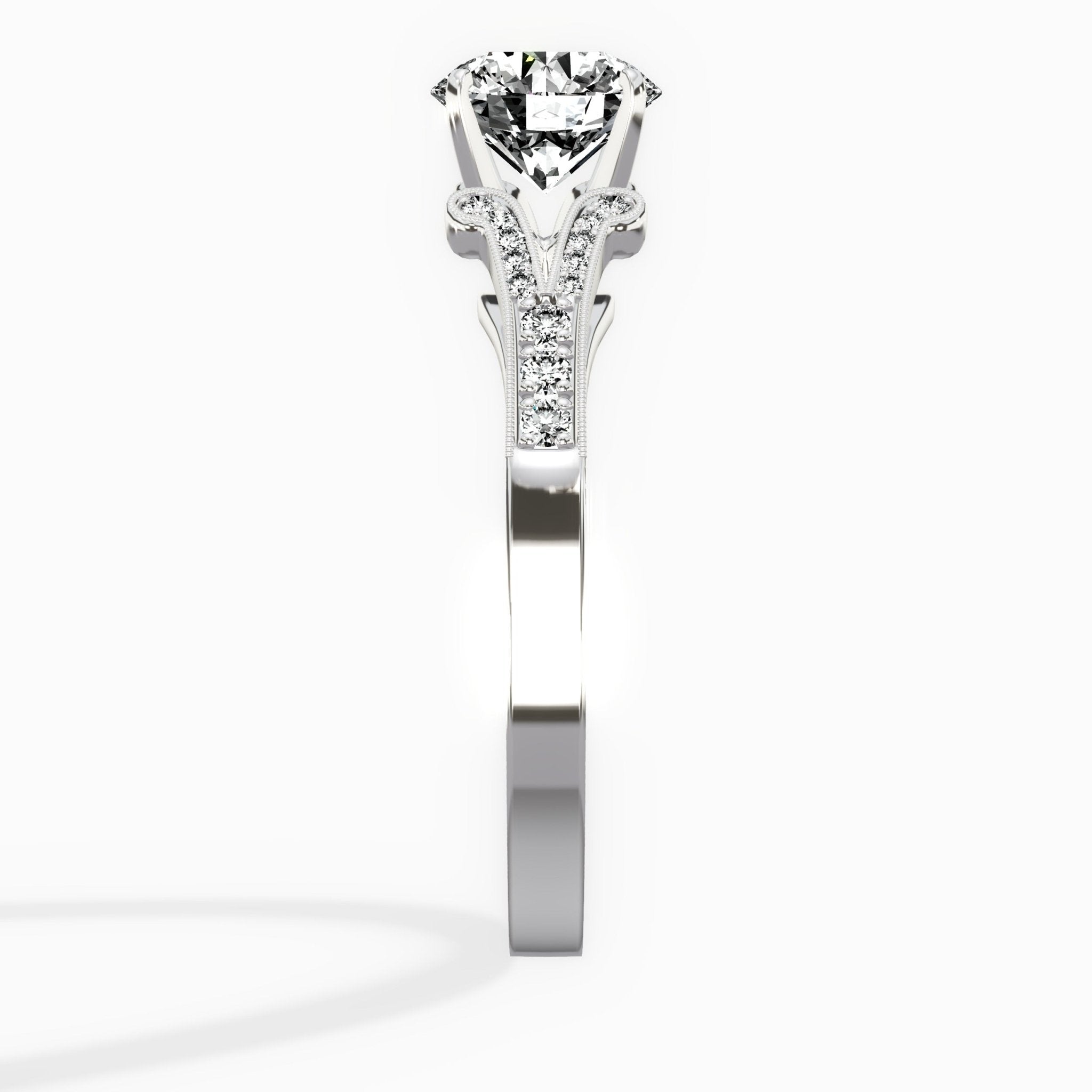 Romantic Vintage Style Engagement Ring - The Better Diamonds