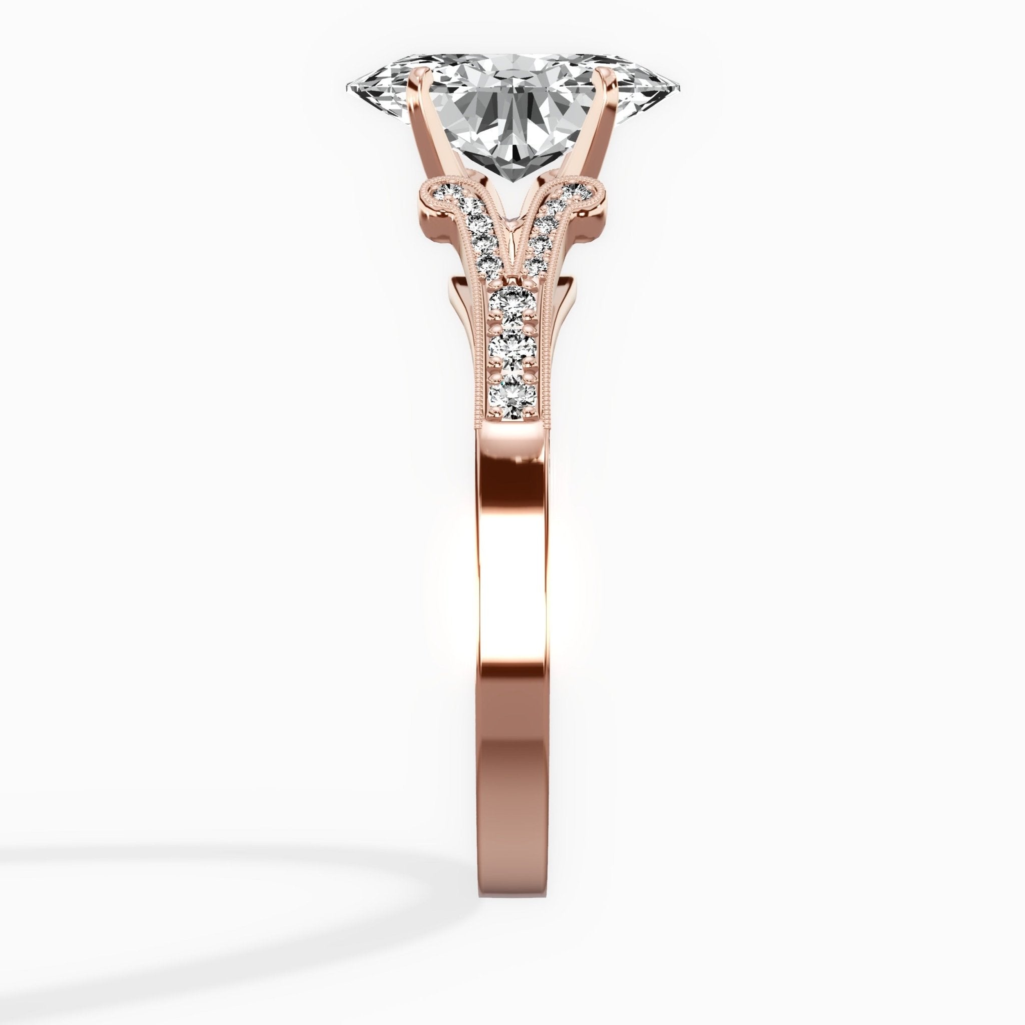 Romantic Vintage Style Engagement Ring - The Better Diamonds