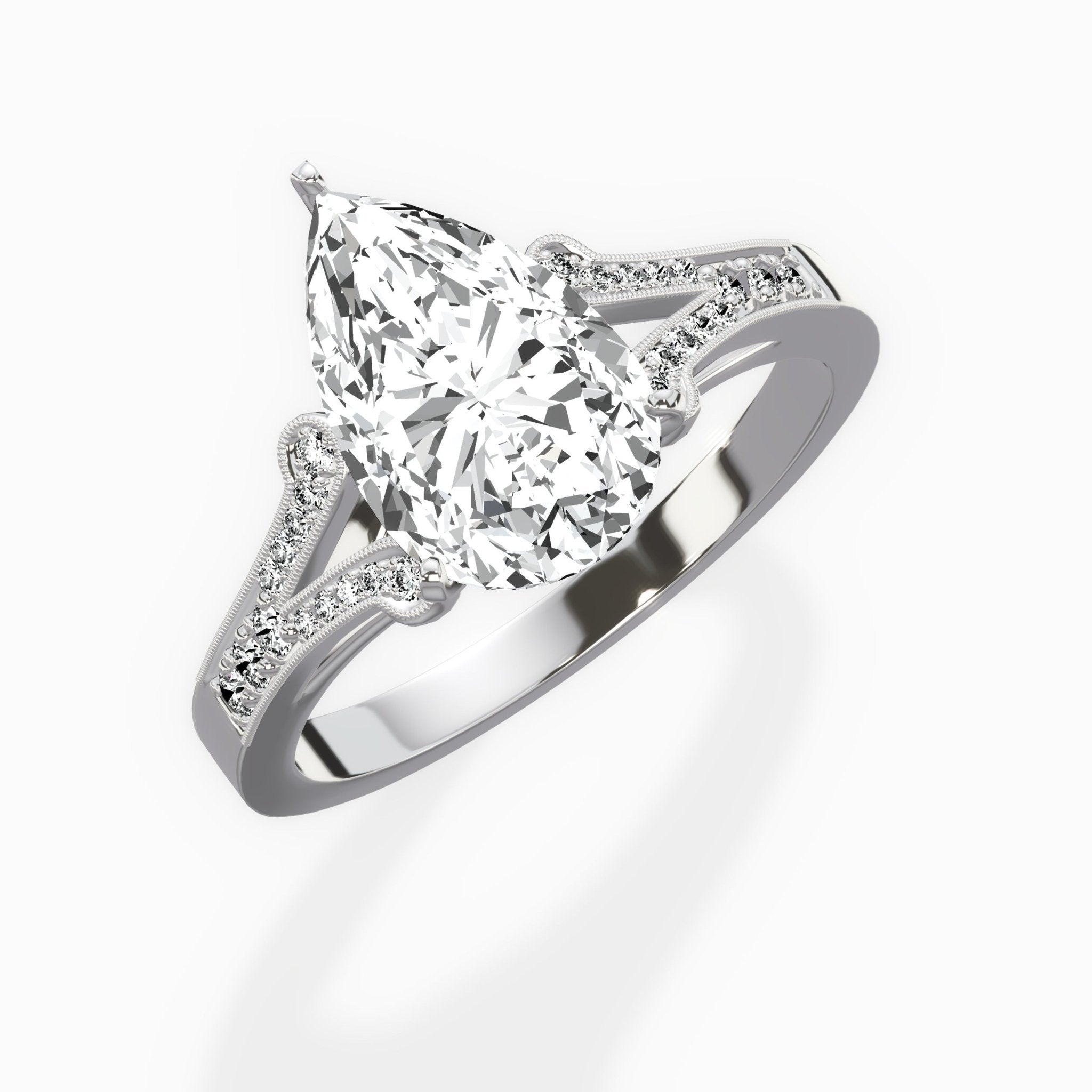 Romantic Vintage Style Engagement Ring - The Better Diamonds