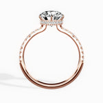 Rose Hidden Halo 1.80 ct Round Engagement Ring in Rose Gold - The Better Diamonds