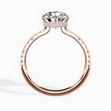 Rose Hidden Halo 1.80 ct Round Engagement Ring in Rose Gold - The Better Diamonds