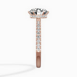 Rose Hidden Halo 1.80 ct Round Engagement Ring in Rose Gold - The Better Diamonds
