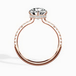 Rose Hidden Halo 1.80 ct Round Engagement Ring in Rose Gold - The Better Diamonds