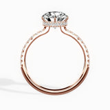 Rose Hidden Halo 1.80 ct Round Engagement Ring in Rose Gold - The Better Diamonds