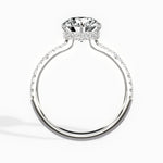 Rose Hidden Halo 1.80 ct Round Engagement Ring in White Gold - The Better Diamonds