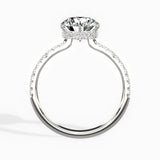 Rose Hidden Halo 1.80 ct Round Engagement Ring in White Gold - The Better Diamonds