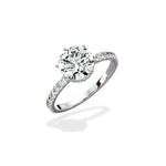 Rose Hidden Halo 1.80 ct Round Engagement Ring in White Gold - The Better Diamonds