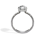 Rose Hidden Halo 1.80 ct Round Engagement Ring in White Gold - The Better Diamonds