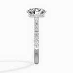 Rose Hidden Halo 1.80 ct Round Engagement Ring in White Gold - The Better Diamonds