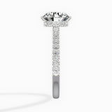 Rose Hidden Halo 1.80 ct Round Engagement Ring in White Gold - The Better Diamonds