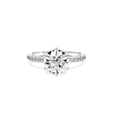 Rose Hidden Halo 1.80 ct Round Engagement Ring in White Gold - The Better Diamonds
