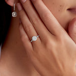 Rose Hidden Halo 1.80 ct Round Engagement Ring in White Gold - The Better Diamonds